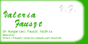 valeria fauszt business card