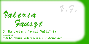 valeria fauszt business card